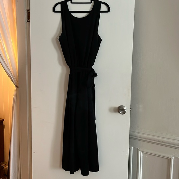 Belted Chiffon Wide Leg jumpsuit - Picture 1 of 3